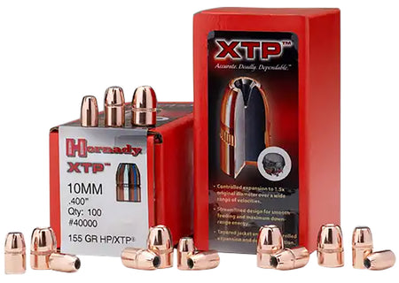 Hornady 40060 XTP 10mm Auto .400 200 gr Hollow Point XTP 100 Per Box/ 15 Case