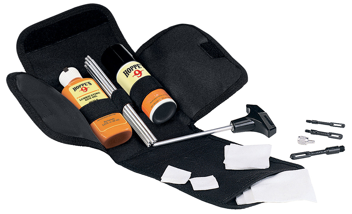 Hoppe's FC2 Universal Field Cleaning Kit Multi-Caliber/Black Compact Soft-Sided Case