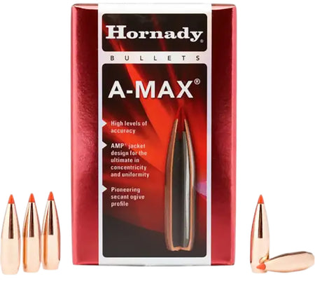 Hornady 30502 A-MAX 30 Cal .308 168 gr A Max 100 Per Box/ 15 Case