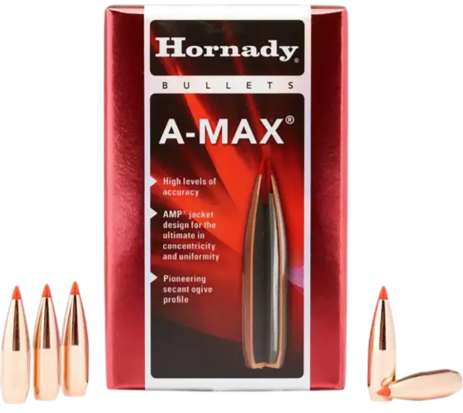Hornady 30502 A-MAX 30 Cal .308 168 gr A Max 100 Per Box/ 15 Case
