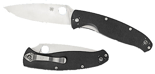 Spyderco C142GP Resilience 4.20" Folding Drop Point Plain 8Cr13MoV SS Blade Black G10 Handle Includes Pocket Clip