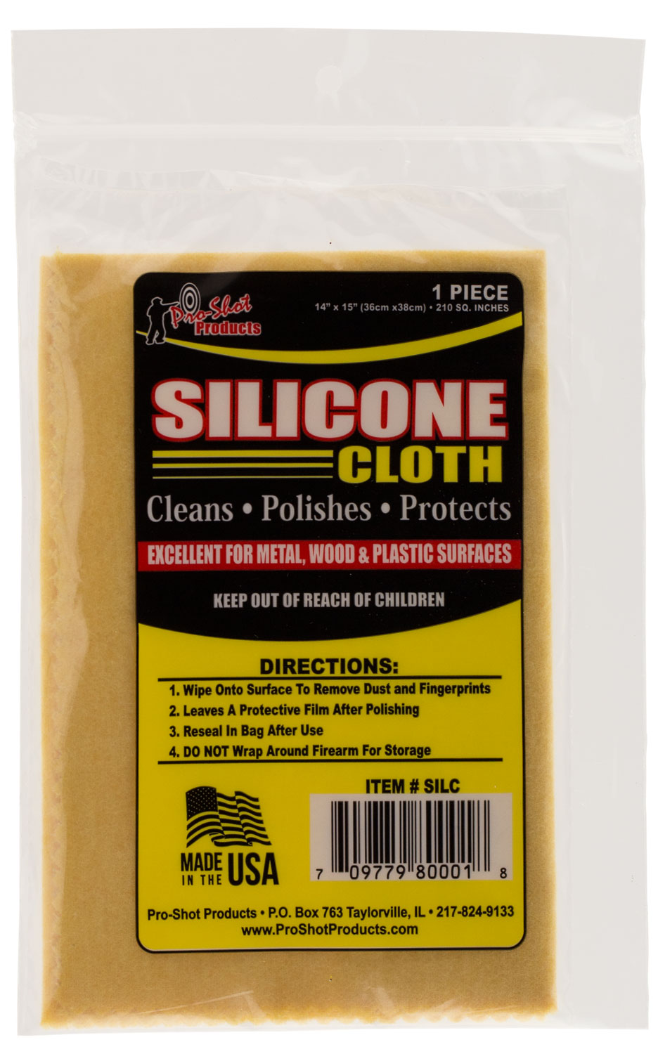 Pro-Shot SILC Silicone Cleaning Cloth Cotton 14"x15"