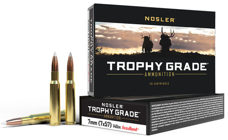 Nosler 7x57mm Mauser Trophy Grade 140gr PolyTip Ammo
