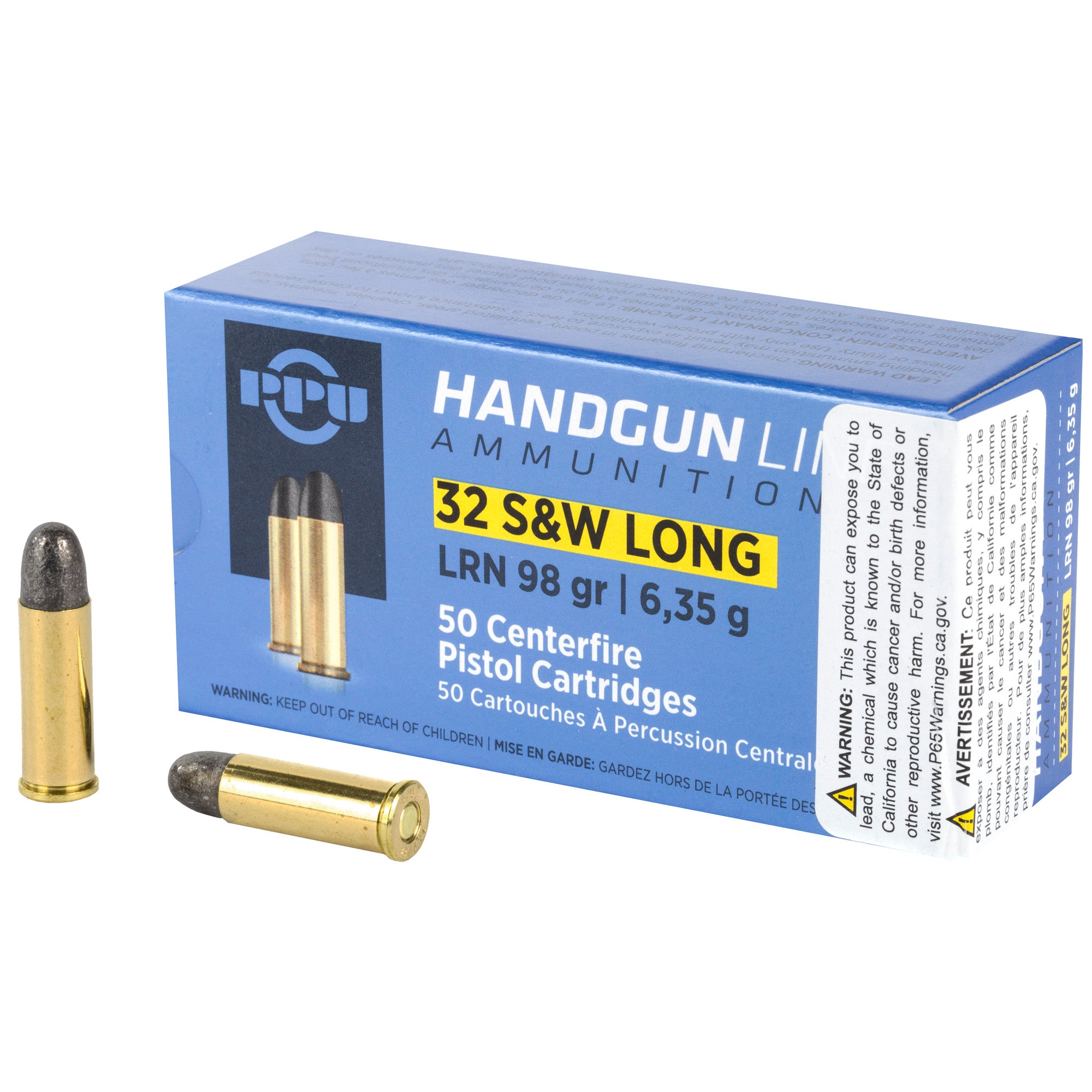 Prvi Partizan Pistol 32 S&W Long 98 Grain Lead Round Nose 50 Round Box PPH32SW