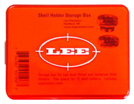 LEE SHELLHOLDER STORAGE BOX RED PLASTIC