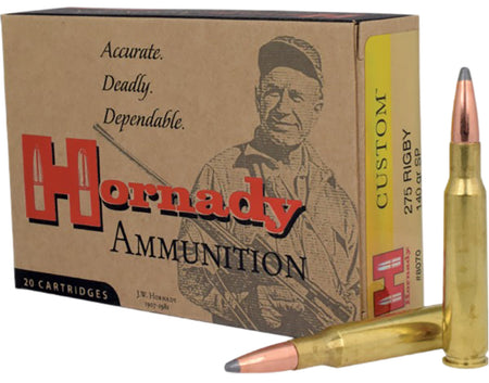 Hornady .275 Rigby Custom 140gr JSP Ammo