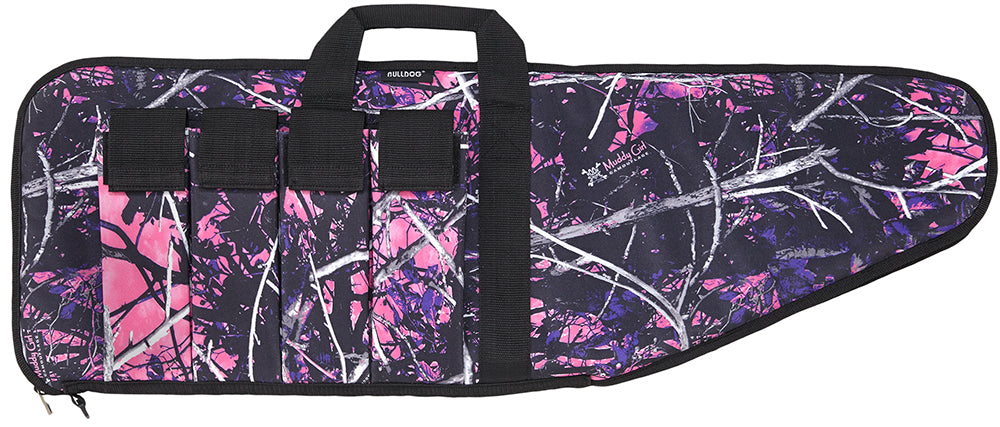 Bulldog MDG1038 Extreme Tactical 38" Muddy Girl Camo Water-Resistant Nylon, Black Trim, Tricot Lining, 4 External Velcro Magazine Pouches, Soft Padding