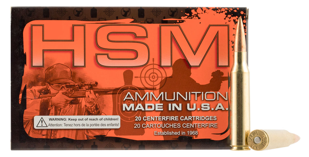 HSM .338 Lapua Magnum Match 300gr BTHP Ammo