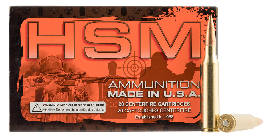 HSM .338 Lapua Magnum Match 300gr BTHP Ammo