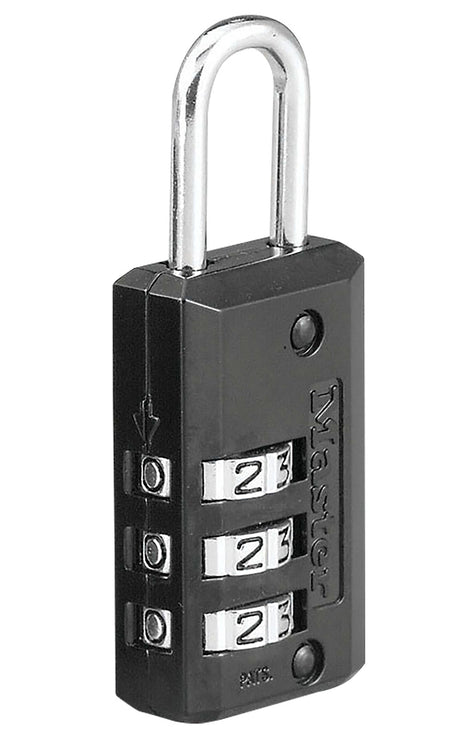 Master Lock 646D Combination Lock Open With Combination Black Steel