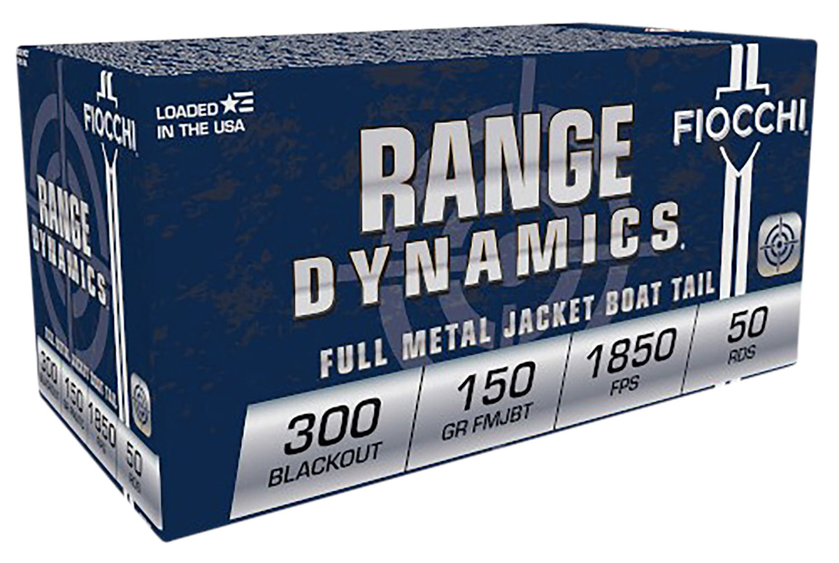 Fiocchi .300 AAC Blackout Range Dynamics 150gr FMJ BT Ammo