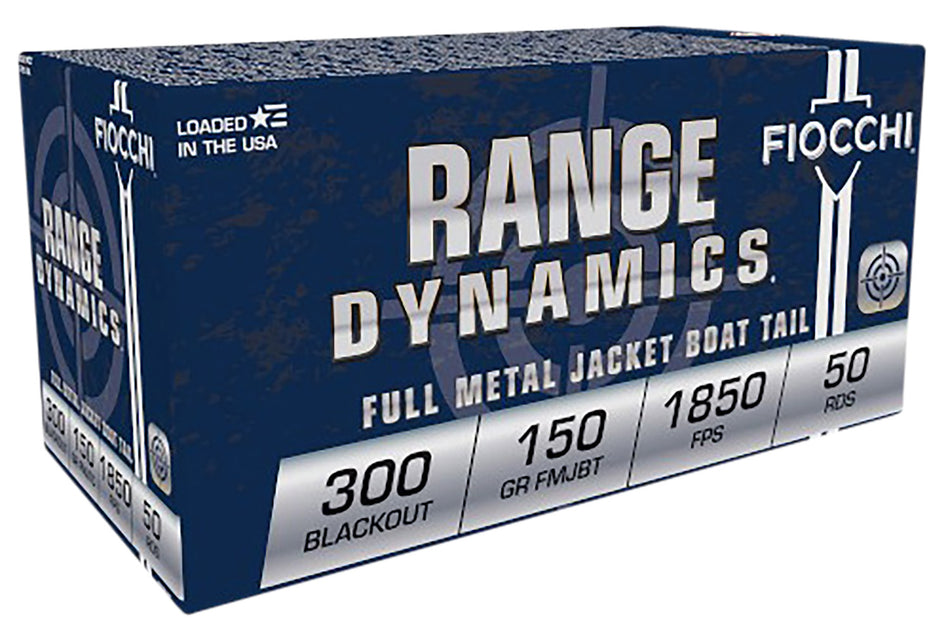 Fiocchi .300 AAC Blackout Range Dynamics 150gr FMJ BT Ammo