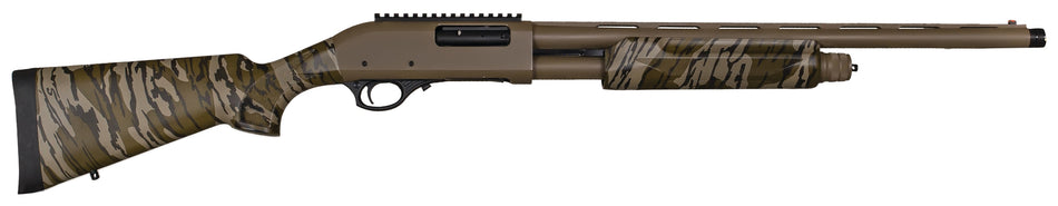 Charles Daly 930315 301 12 Gauge with 24" Barrel, 3" Chamber, 4+1 Capacity, Flat Dark Earth Metal Finish & Mossy Oak Bottomland Synthetic Stock Right Hand (Full Size)