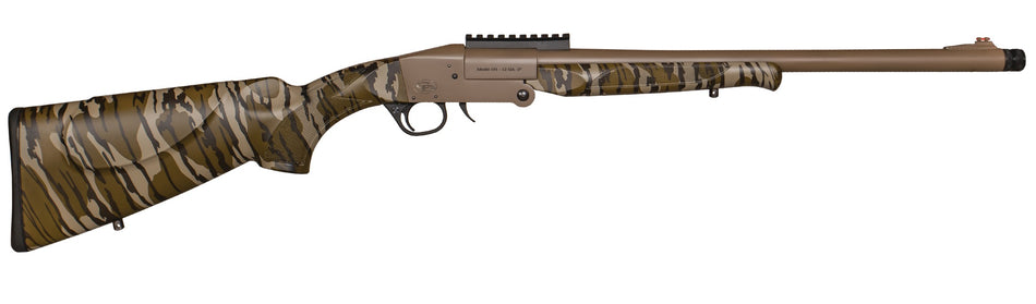 Charles Daly 930316 101 Turkey 12 Gauge Break Open 3" 1rd 20" Flat Dark Earth Cerakote Steel Barrel & Receiver, Fixed Mossy Oak Bottomland Synthetic Stock