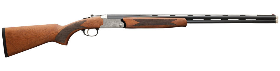 Charles Daly 930331 202A Compact 20 Gauge Break Open 3" 2rd 26" Blued Over/Under Vent Rib Barrel, Engraved Silver Aluminum Receiver, Fixed Walnut Stock, Right Hand