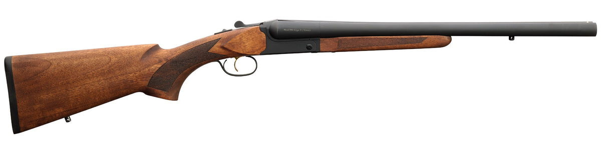 Charles Daly 930360 500 Field 12 Gauge Break Open 3" 2 20" Black Side By Side Barrel, Black Steel Receiver, Fixed Walnut Stock