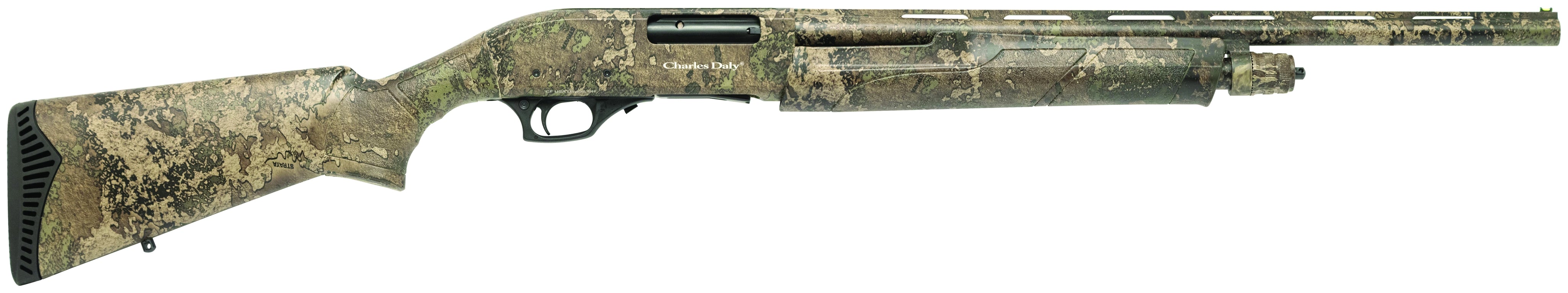 Charles Daly 930397 301 Full Size 20 Gauge Pump 3" 5+1 22" Overall TrueTimber Strata Vent Rib Barrel, Aluminum Grooved Receiver, Fixed Synthetic Stock, Beretta/Benelli Mobil Choke System