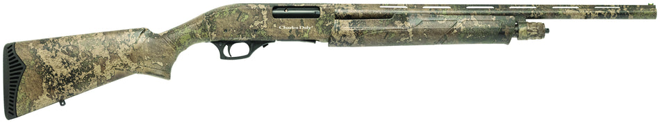 Charles Daly 930397 301 Full Size 20 Gauge Pump 3" 5+1 22" Overall TrueTimber Strata Vent Rib Barrel, Aluminum Grooved Receiver, Fixed Synthetic Stock, Beretta/Benelli Mobil Choke System