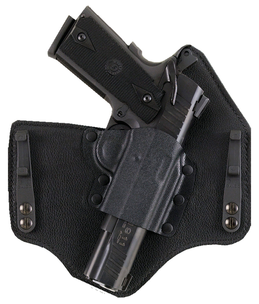 Galco KT600B KingTuk Deluxe IWB Black Kydex/Leather Compatible w/Glock 42 UniClip Mount Right Hand