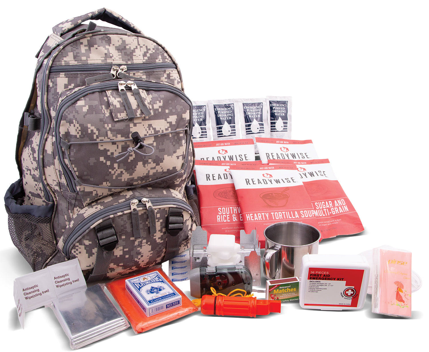 ReadyWise RW01622GSG 5-Day Survivial Backpack 32 Servings Per Pack