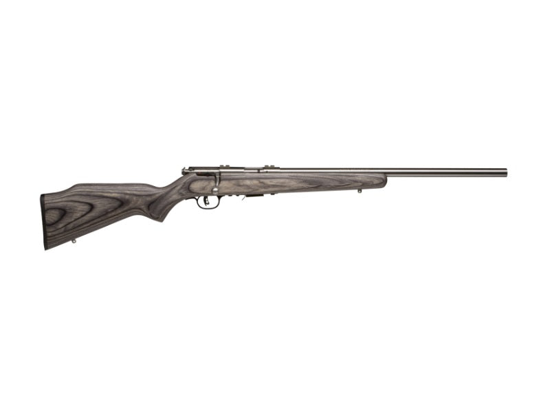 Savage Arms 96705 93R17 BVSS Full Size 17 HMR 5+1 21" Satin Heavy Button Rifled Barrel, Satin Drilled & Tapped Stainless Steel Receiver, Gray Fixed Laminate Stock, Right Hand