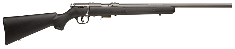 Savage Arms 96703 93R17 FVSS Full Size 17 HMR 5+1 21" Matte Heavy Button Rifled Barrel, Matte Drilled & Tapped Stainless Steel Receiver, Matte Black Fixed Synthetic Stock, Right Hand