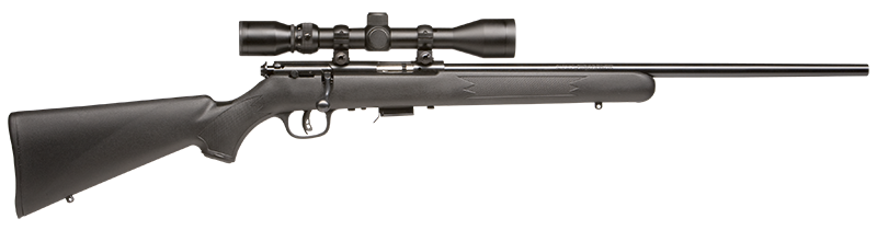 Savage Arms 96209 93R17 FXP w/Optic Full Size 17 HMR 5+1 21" Matte Black Button Rifled Barrel, Matte Black Drilled & Tapped Carbon Steel Receiver, Matte Black Fixed Synthetic Stock, 3-9x40mm Duplex Sc