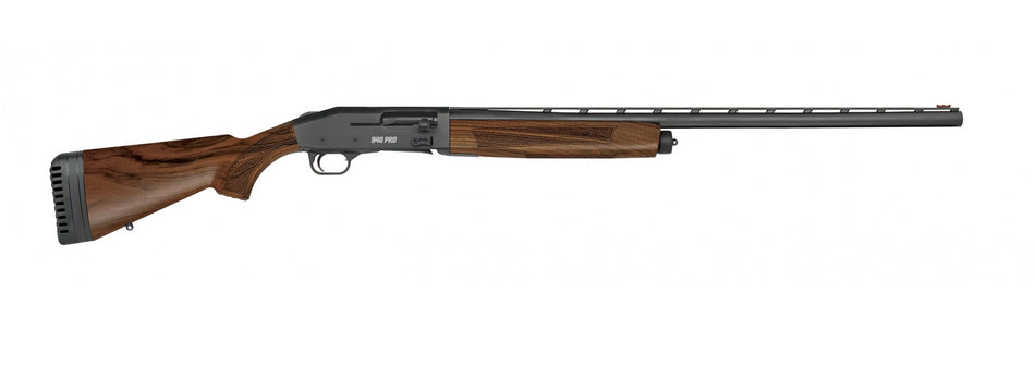Mossberg 85154 940 Pro Full Size 12 Gauge Semi-Auto 3" 4+1 28" Matte Blued Vent Rib Barrel, Black Anodized Drilled & Tapped Stainless Steel Receiver, Adjustable Walnut Synthetic Stock, Right Hand