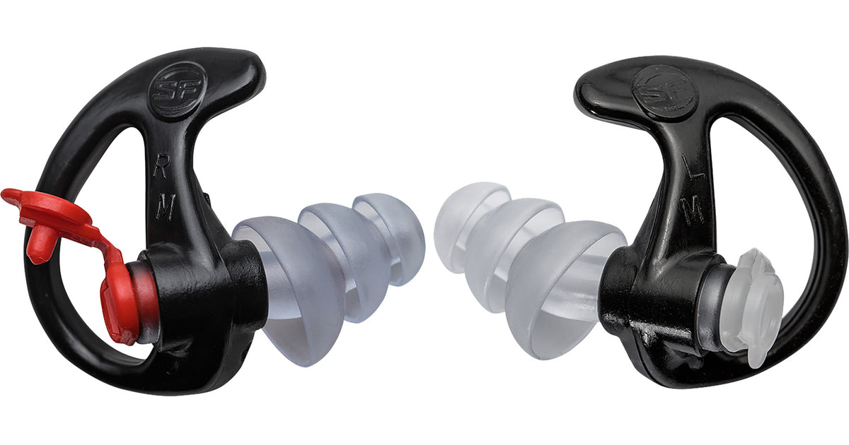 SureFire EP4BKMPR EP4 Sonic Defenders Plus Polymer 24 dB Flanged Black Medium Adult 1 Pair