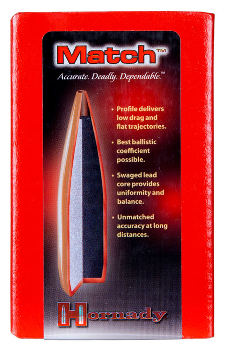 Hornady 3039 Match 30 Cal .308 155 gr Hollow Point Boat Tail Match 100 Per Box/ 15 Case