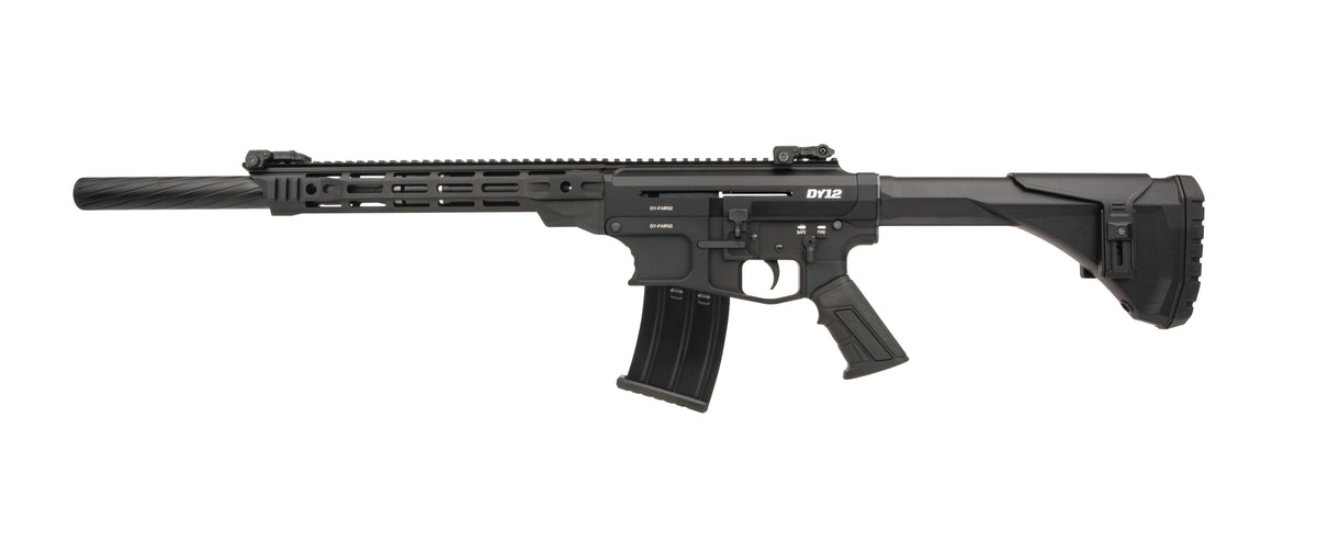 Derya Firearms DY1218US Namlu DY12 12 Gauge Semi-Auto 3" 5+1 18" Black Melotine Threaded Barrel, Black Anodized Aluminum Receiver w/Picatinny Rail, Black Adjustable Polymer Stock & Pistol Grip