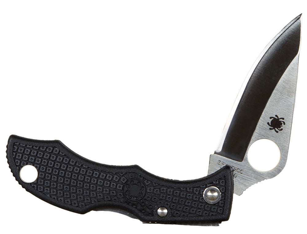 Spyderco Ladybug 3 1.94" Folding Clip Point Plain VG-10 Stainless Steel Blade FRN Black Handle