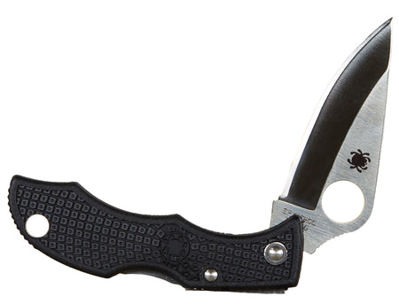 Spyderco Ladybug 3 1.94" Folding Clip Point Plain VG-10 Stainless Steel Blade FRN Black Handle