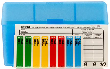 MTM Case-Gard RL5024 Case-Gard R-50 Multi-Caliber Clear Blue Polypropylene 50rd