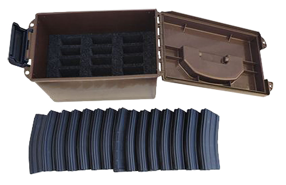 MTM Case-Gard TMC15 Tactical Mag Can Flat Dark Earth Polymer 5.56x45mm NATO Fits AR-Platform