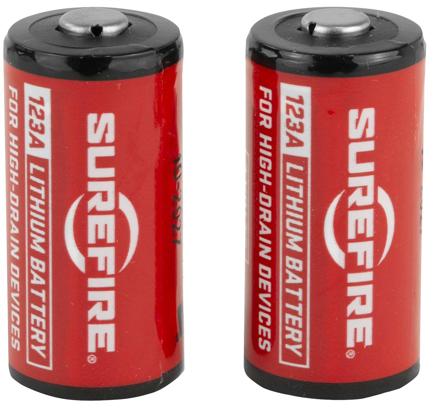 SureFire SF2CB 123A Batteries Red/Black 3.0 Volts 1,500 mAh (2) Single Pack