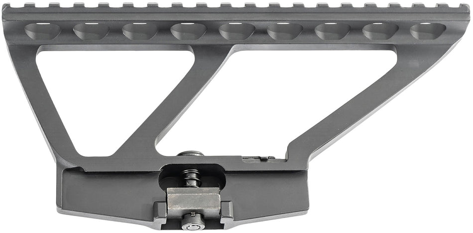 Arsenal, Inc., Scope Mount, Fits AK, 7.625 Picatinny Rail, Low Profile, One-piece, Quick Release, Black