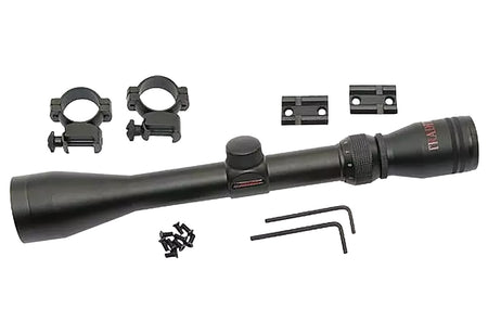 Traditions A1171 Muzzleloader Scope Pack 3-9x 40mm Duplex Reticle Matte Black Includes Medium Rings & 2 Piece Base
