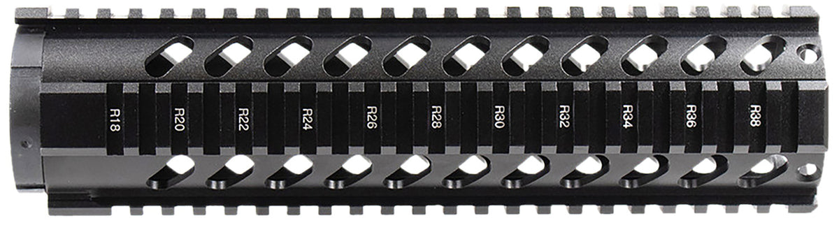 Aim Sports MT061 AR Handguard 10" Mid-Length Style Made of Aluminum with Black Anodized Finish & Quad Rail