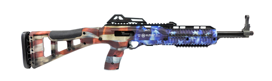 Hi-Point 995TSFLG 995TS Carbine 9mm Luger 16.50" 10+1, American Flag, Skeletonized Stock, Adjustable Sights