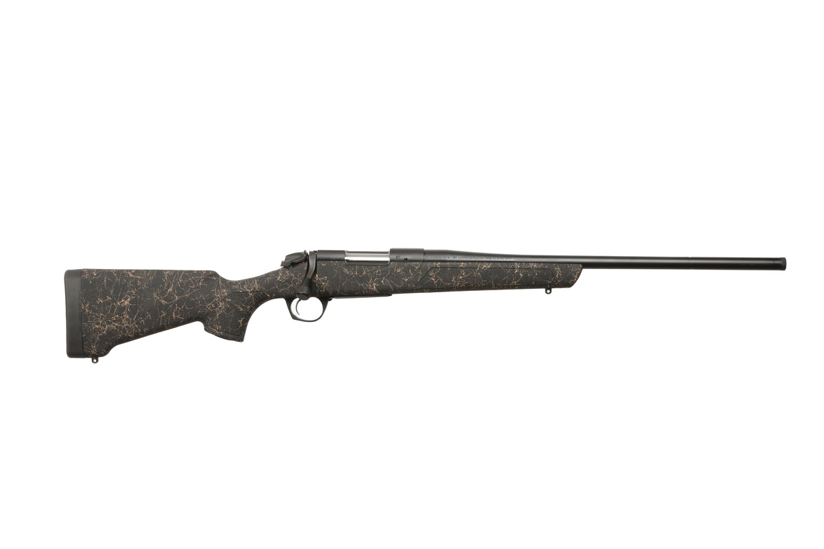 Bergara Rifles B14S904 B-14 Stoke 22-250 Rem 4+1, 20" Graphite Black Cerakote #4.5 Contour Threaded Barrel, Graphite Black Cerakote Steel Receiver, Black Webbed Tan Fixed w/SoftTouch Synthetic Stock