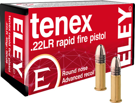 Eley .22 LR Tenex Rapid Fire Pistol 40gr LRN Ammo