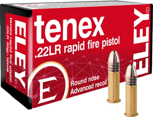 Eley .22 LR Tenex Rapid Fire Pistol 40gr LRN Ammo