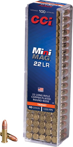 CCI .22 LR Mini-Mag 40gr Copper-Plated Round Nose Ammo