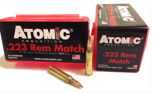 Atomic .223 Remington Match 77gr BTHP Ammo