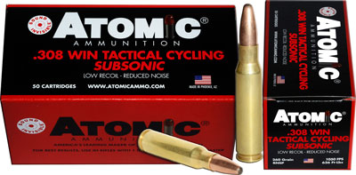 Atomic .308 Win / 7.62x51mm Subsonic 260gr JSP Ammo