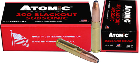 Atomic .300 AAC Blackout Subsonic 260gr JSP Ammo