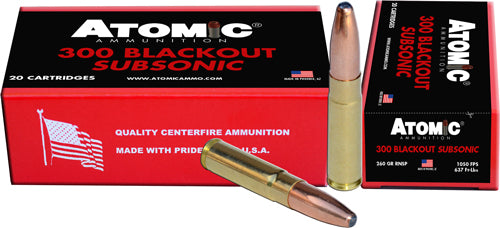Atomic .300 AAC Blackout Subsonic 260gr JSP Ammo