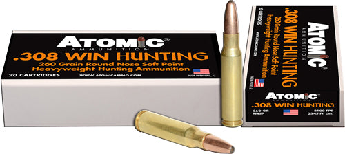 Atomic .308 Win / 7.62x51mm Hunting 260gr JSP Ammo