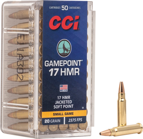 CCI .17 HMR Gamepoint 20gr JSP Ammo